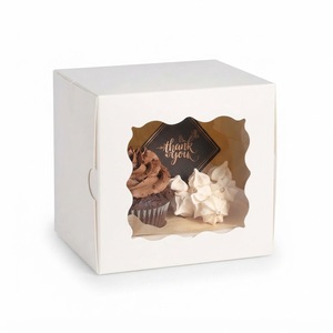 Boîtes à pâtisserie biodégradables avec fenêtre, en papier verni, pour desserts, fraises, beignets, cadeaux de fête – Meilleures ventes au Vietnam - Product Image 2