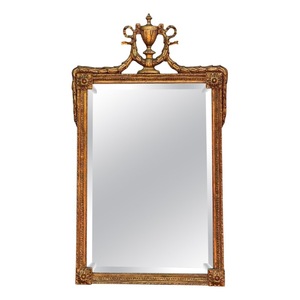 Traditional Portable Framed Wall <b>Mirror</b> with Ornate <b>Gold</b> Metal <b>Frame</b> Modern Eco-Friendly Decorative Design - Product Image 1