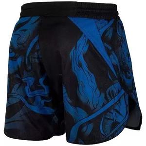 Men's Blue Black Geometric Print Quick Dry Spandex/Polyester Casual Sport <b>Shorts</b> Mid Waist Elastic Closure Sublimation Design - Product Image 1
