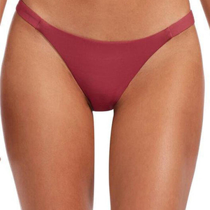 Women Solid Color Bikini Set Underwire Backless Triangle Bra <b>Thong</b> Bottoms Stretch Swimwear Beachwear Spandex/Nylon Knitted - Product Image 6