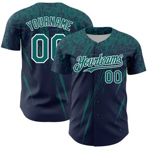 Maillot de baseball 100 % coton biologique à boutons, impression par sublimation personnalisée, antibactérien, col en V, sangle en T sur le devant, nom d'équipe personnalisé - Product Image 5