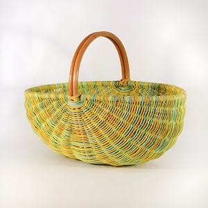 Oval rattan picnic <b>basket</b> with handle multi color <b>wicker</b> <b>baskets</b> best price <b>storage</b> hamper - Product Image 2