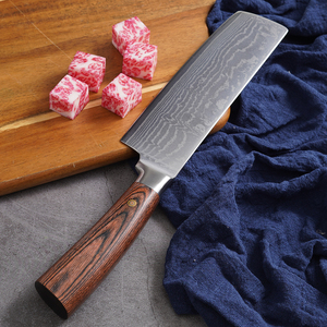 Couteau à légumes japonais Nakiri, manche en bois massif, lame droite, couteau de cuisine - Product Image 4