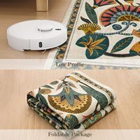 Abstract 2*8 Area Washable Low Pile Throw Foldable Entrance Living Room Bedroom Floral Beige Green Rug Runner