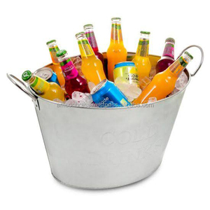 Solid Galvanized Embossed Design Metal Iron Wine <b>Bucket</b> High Quality Tabletop Decorative Ice <b>Bucket</b> Bottom - Product Image 3