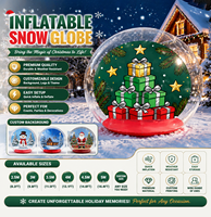 Boule de boule à neige gonflable extérieure de Noël Décoration publicitaire gonflable Boules de neige à bulles sphère avec souffleur