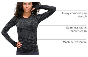 Wholesale Custom <b>Women</b> <b>Long</b> Sleeve Yoga <b>Top</b> Breathable Quick Dry Skinny Fit Spandex/Nylon Activewear OEM ODM Fitness Front - Product Image 4