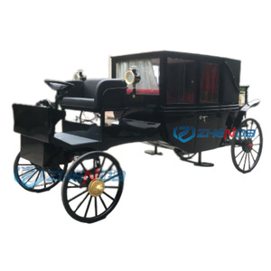 Chariot de tourisme électrique sans chevaux, tout noir, à quatre roues, style calèche royale vintage, très demandé - Product Image 1