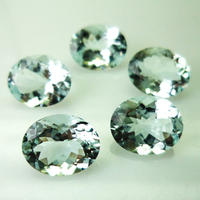 Aigue-marine 100% naturelle, qualité 3A, 7x9mm, 8,5ct, lot de 5 pierres semi-précieuses ovales facettées en vrac chez GEMFORTE INC