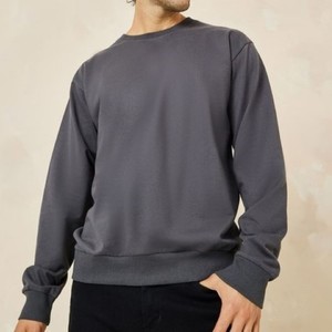 Bamboo Fiber Mens Sweatshirt Eco Friendly Soft Breathable Pullover Odor Resistant Casual Comfort For Daily Wear - Product Image 5
