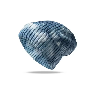 Gorro de Punto Acrílico Puro con Estampado Tie Dye, Gorro Cálido para Unisex con Diseño a Cuadros - Product Image 6