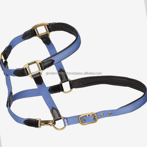 Cabestro de caballo de nailon de muchos colores hecho a mano personalizado con costuras de borde fuerte y forro negro Cabestro de Carreras de Caballos en mazorca completa - Product Image 3