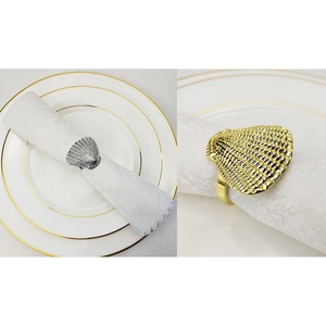 Anillo de Servilleta de Concha Marina de Lujo para Decoración de Mesa Elegante, Restaurante de Playa, Resort y Comedor en Casa, Decoración con Temática Costera de la India - Product Image 2