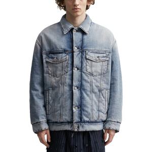 Nouvelle arrivée Veste en jean pour homme douce, respirante, écologique, coupe-vent, col rabattu pour l'hiver, service OEM - Product Image 3
