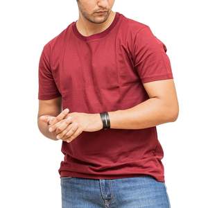 Camiseta de Hombre Lisa 100% Algodón, Cuello Redondo, Manga Corta, Color Sólido, Talla Grande, con Logotipo Personalizado, Venta al Por Mayor OEM - Product Image 1