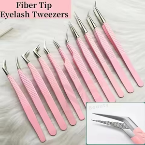 New Gold Plated Eyelash Tweezers Set Precision Tip <b>Smooth</b> Surface Extension <b>Tools</b> with Premium Customized Box Packaging - Product Image 5