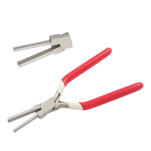 160mm Medium Jaw Stainless Steel Double PVC Handle Mandrel <b>Plier</b> Wire Stripper Bail Making Lap Joint Circlip Crimping Fishing - Product Image 1