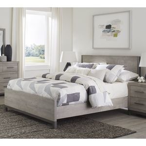 Mobili Moderni Premium per Camera da Letto - Letto Matrimoniale in Melamina di Alta Qualità, Finitura Grigio Chiaro - Product Image 3