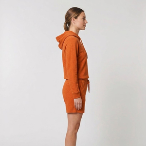 Conjunto de Sudadera con Capucha y Pantalones Cortos de Forro Polar para Mujer / Conjunto de Sudadera con Capucha y Pantalones Cortos para Dama, Sudadera de Manga Larga y Pantalones Cortos Deportivos para Mujer - Product Image 6