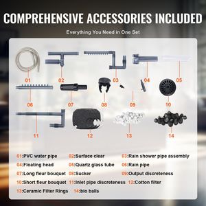 Filtro a Canister Ultra-Silenzioso a 4 Stadi da 317 GPH per Acquari da 100 Galloni, Filtro Interno Sommergibile con Protezione UV - Product Image 6
