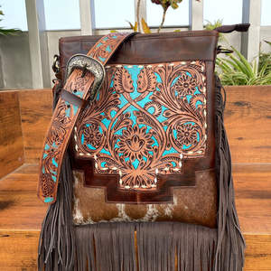 กระเป๋าสะพายพาดลำตัวหนังงานฝีมือสุดหรูสำหรับผู้หญิงกระเป๋าสะพายข้างหนังวัวแบบซ่อน - Product Image 2