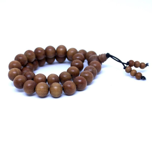 ลูกประคำไม้จันทน์ขาวอินเดีย ขนาด 10 มม. แบบคลาสสิก สำหรับผู้ชายและผู้หญิง ของขวัญสำหรับงานปาร์ตี้ ลูกประคำสวดมนต์ มิสบาฮ์ ทัสบีห์ เตสบีห์ 33 เม็ด - Product Image 5