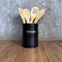 Porte-couverts en fer de qualité supérieure pour la décoration de cuisine moderne, offrant une construction robuste et une solution élégante de rangement pour ustensiles
