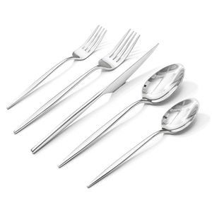 Ensemble de couverts en acier inoxydable de qualité supérieure, couverts durables pour les tables à manger, les restaurants, les hôtels, les cadeaux d'affaires, couleur et logo personnalisés - Product Image 3
