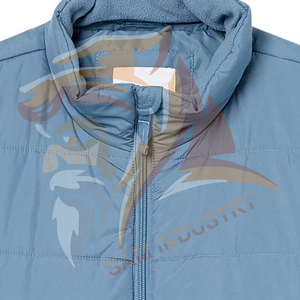 เสื้อกั๊กพัฟเฟอร์ผู้ชายแบบไม่มีแขน คุณภาพสูงจากโรงงานผู้ผลิต (OEM) ผ้าแบบกำหนดเอง สีพื้น ซิปแบบซิป  สำหรับใส่ในฤดูหนาว - Product Image 6