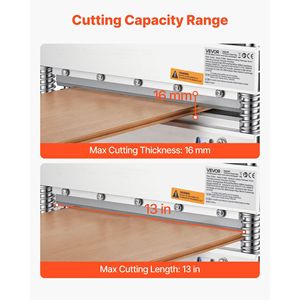 Coupe-parquet vinyle de 13 pouces avec réglage d'angle ajustable à 15/30/45 degrés, accessoires pour revêtements de sol stratifiés de 16 mm d'épaisseur - Product Image 2
