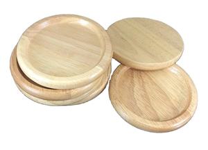 Top vente Logo personnalisé sous-verre en bois de bambou avec couvercle en bois tapis et tampons élégants pour bocal à bougie en verre - Product Image 3