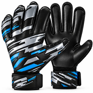 Guantes de Portero de Fútbol Ligeros de Látex Antideslizantes con Protección para los Dedos de Secado Rápido Transpirables con Cierre de Gancho y Bucle Ajustable - Product Image 4