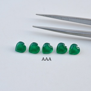 Piedra Preciosa de Ónice Verde Natural AAA de 7 mm, Forma de Corazón, Cristal Curativo, Ónice Esmeralda, Piedra Tallada Facetada, Joyería Hecha a Mano, Productos 2025 - Product Image 2