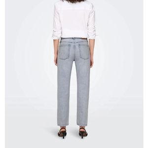 2026 Ladies Casual Straight Mid-Waist <b>Jeans</b> Breathable Eco-Friendly Denim Stretch <b>Jeans</b> Pants High Pockets Made Cotton - Product Image 3
