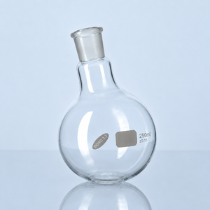 Frasco de Destilación de Vidrio Borosilicato de 250 ml, Fondo Redondo, Cuello Largo, Cuello Único, Resistente a Altas Temperaturas - Product Image 2
