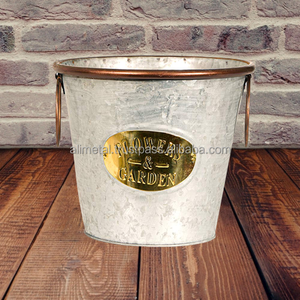 Seau à fleurs de table galvanisé pour la maison et le jardin - Product Image 4