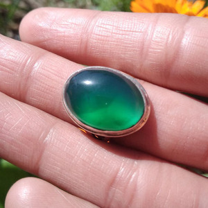 Handmade Green Onyx <b>Ring</b> Natural Green Gemstone Jewelry Boho <b>Statement</b> <b>Ring</b> Healing Crystal Gift for Her - Product Image 1
