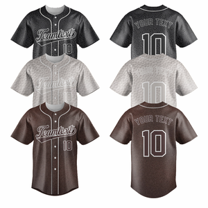 Maillots de baseball personnalisés OEM, uniformes d'équipe en gros, tailles plus grandes, 100% polyester, prix direct usine pour les équipes sportives, les écoles, le baseball - Product Image 1