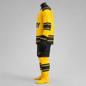 Uniformes de hockey sobre hielo personalizados por sublimación, hechos con material ligero de secado rápido para escuelas, clubes y academias. - Product Image 3