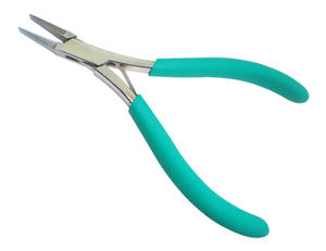 Pince à bec plat micro-fine, lèvres lisses, 130 mm, en acier inoxydable, pour bricolage, bijouterie, moulage, horlogerie, modélisme, orfèvrerie - Product Image 3