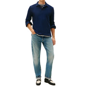 Polo de Manga Larga de Algodón Terry de Última Tendencia para Hombre, Corte Regular Personalizado, Transpirable, Informal, Premium - Product Image 6