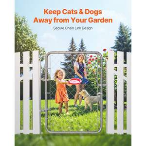 Panneau de clôture en treillis métallique réglable de 32 x 46 pouces, résistant à la rouille, galvanisé, pour portail de jardin de 2 à 6 pieds, poteaux non inclus - Product Image 5