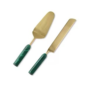 Catering <b>Cake</b> <b>Slice</b> Set Metal Knife and Server Stainless Steel <b>Slice</b> Cutter Serving Kit - Product Image 1