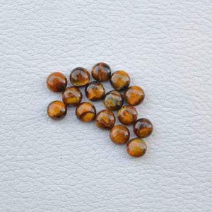 พลอยเพียเทอร์ไซต์สีทองธรรมชาติอัญมณีทรงหลวมกึ่งมีค่าขนาด5มม. - Product Image 1