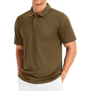 Polo de golf respirant pour homme avec design color block et tissu anti-humidité pour le jeu estival - Product Image 1