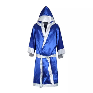 Robes de boxe personnalisées en polyester soyeux, couleur sur mesure, faible MOQ, écologiques, durables, avec logo imprimé, pour usage extérieur - Product Image 1
