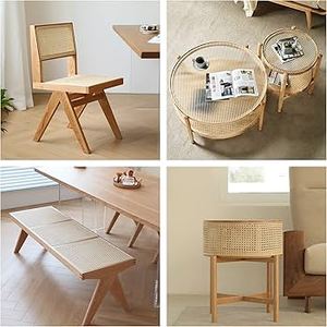 AVAILABLE Natural Rattan Cane Webbing 24 Inch Width - Standard Size Mesh for Chair Seat and Cabinet Door Repair - Product Image 2