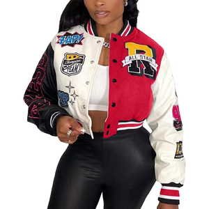 High Performance Cropped Varsity <b>Jacket</b> <b>Lightweight</b> <b>Womens</b> Bomber Wear Manufacturer Bulk Supply - Product Image 1