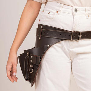 Cinturón de herramientas de floristería de cuero personalizado con logotipo, cinturón de trabajo ajustable para floristería, para hombres y mujeres, cinturón de herramientas profesional. - Product Image 2