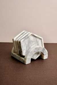 Handcrafted Natural <b>Marble</b> <b>Coaster</b> Set with Holder, <b>Coaster</b> for Daily Use and Decorative Purpose - Product Image 5